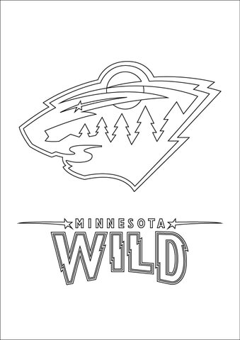 Minnesota Wild Logo Coloring Page